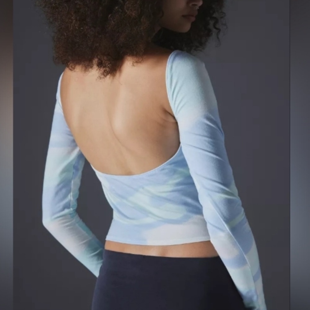 Silence + Noise Pastel Blue Star Blouse